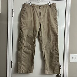 Carhartt Relaxed Fit Twill 5 Pocket Work Pants Cotton Size 40 x 30 Tan